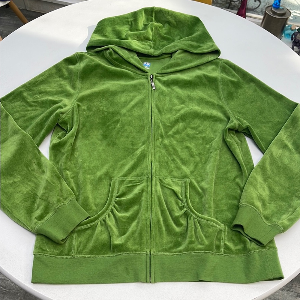 SJB Active Green Velour Hoodie